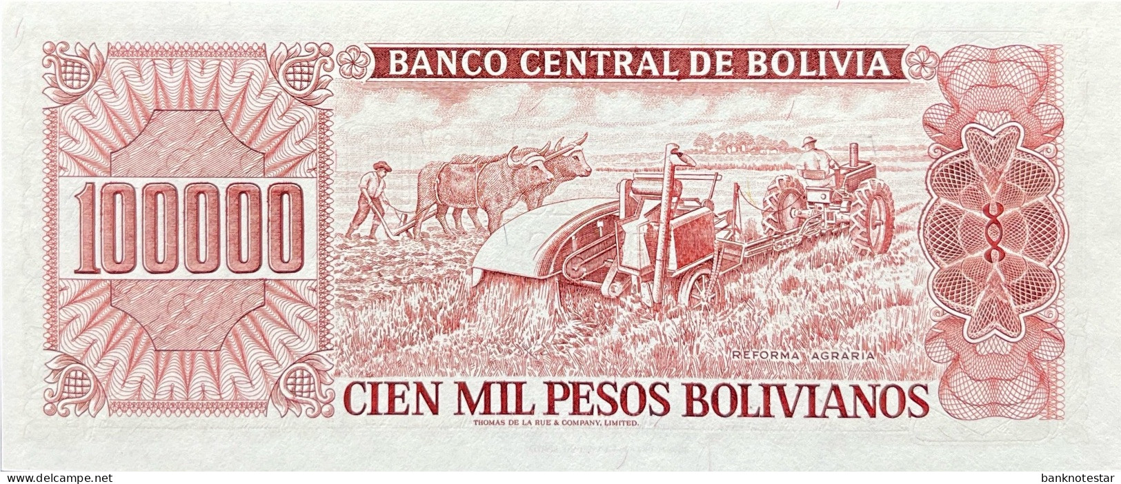 Bolivia 100.000 Pesos Bolivianos, P-171 (5.6.1984) - UNC - Bolivie