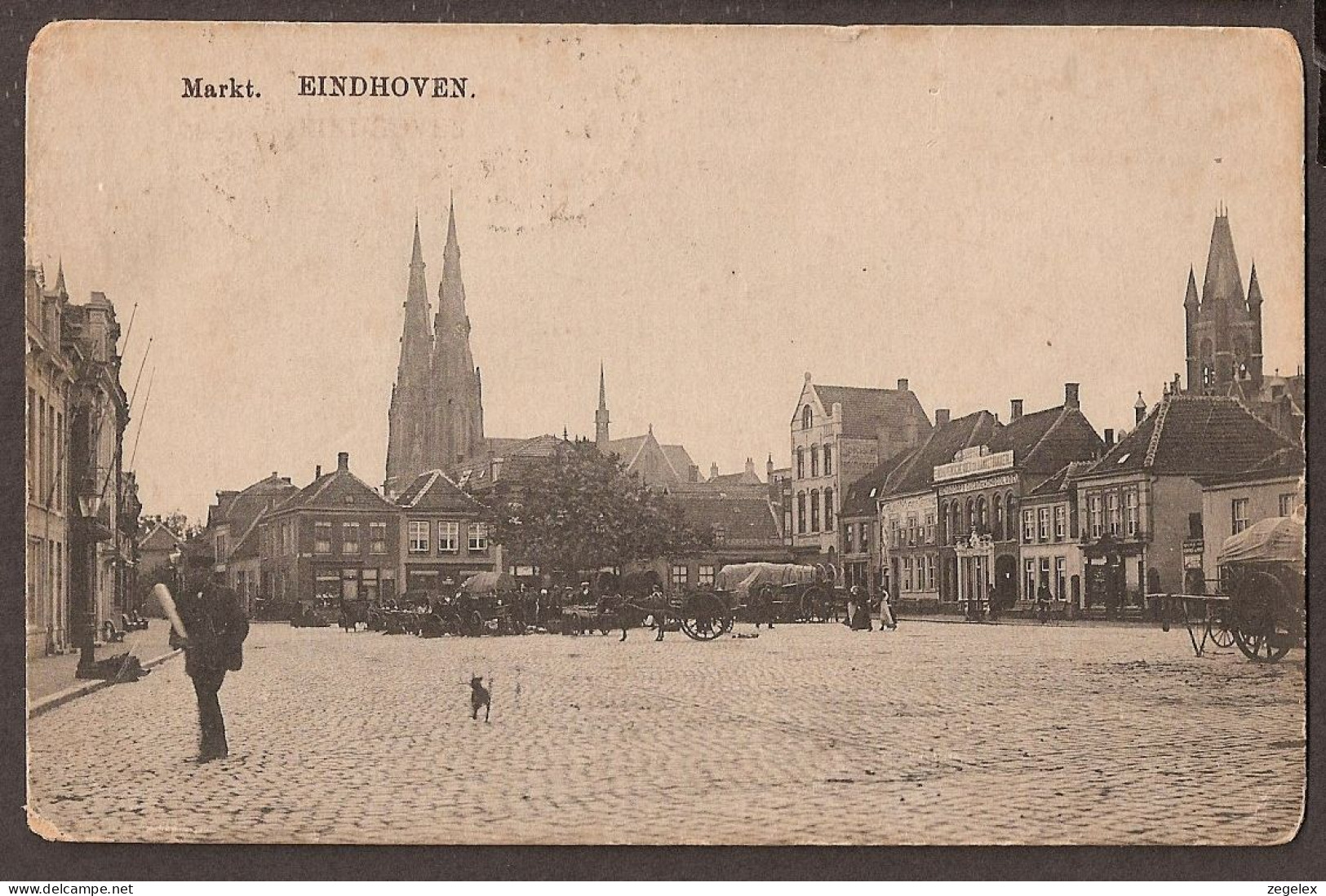 Eindhoven - Markt - Geanimeerd - Levendig - 1912 - Eindhoven