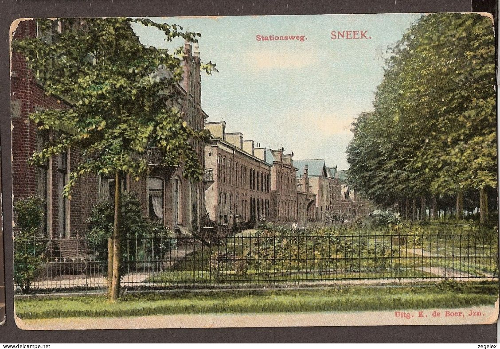Sneek - Stationsweg - 1909 - Sneek