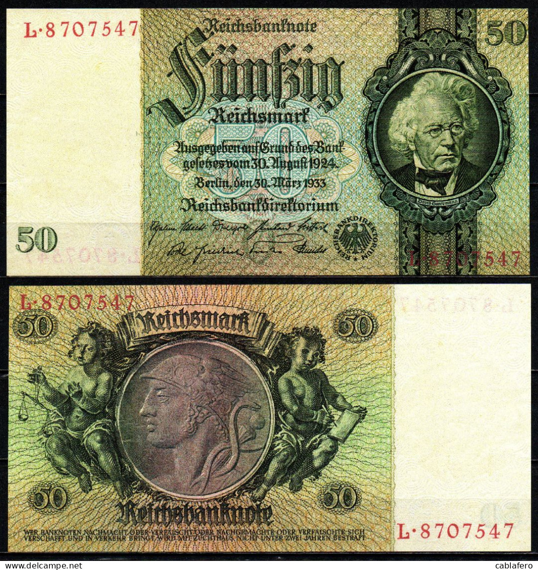 GERMANIA WEIMAR - 1933 - FUNFZIG REICHSMARK - REPLICA - 50 Reichsmark