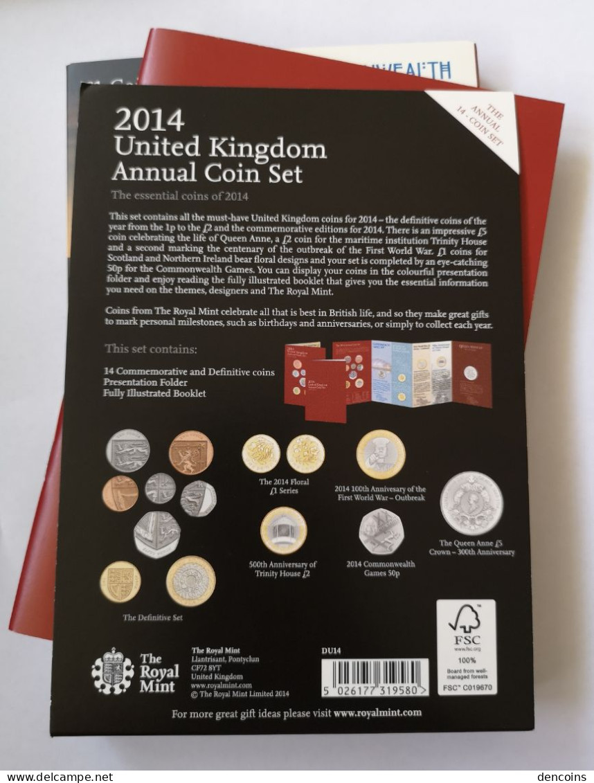 UNITED KINGDOM 2014 GREAT BRITAIN BU SET – ORIGINAL - GRAN BRETAÑA GB