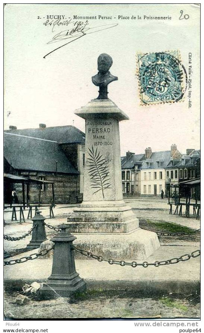 CPA - Monument Persac - Place De La Poissonnerie - Buchy