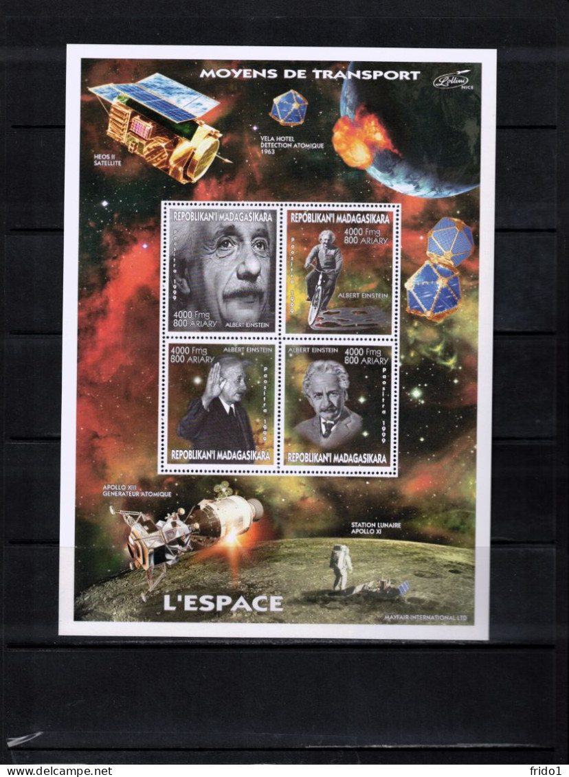 Madagascar 1999 Albert Einstein Block Postfrisch / MNH - Albert Einstein