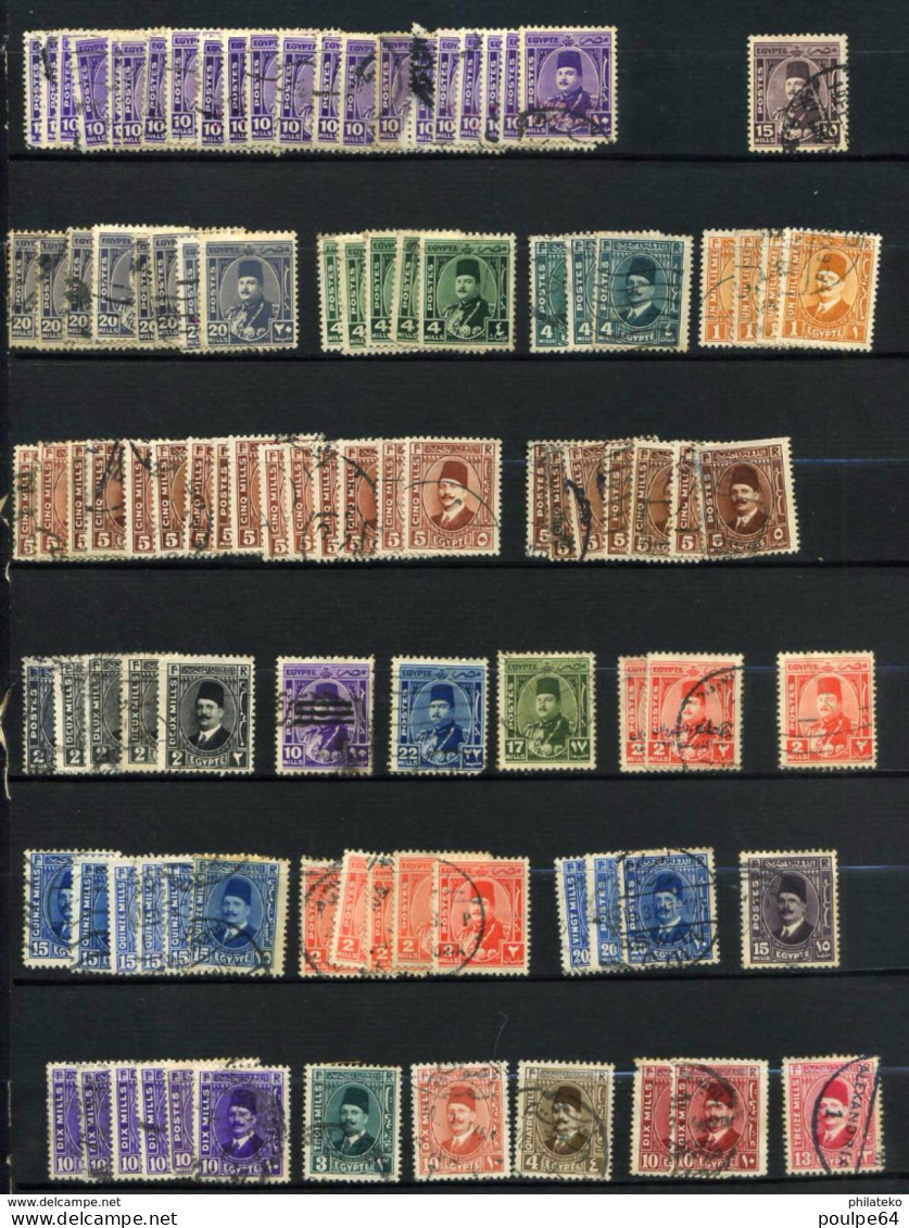 360 Timbres Doubles Et Variés Oblitérés 'd'Egypte - Oblitérés