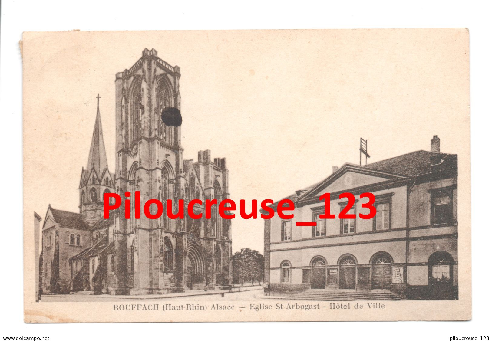 68 Haut Rhin - ROUFFACH - " Eglise St Arbogast - Hôtel De Ville " - Rouffach
