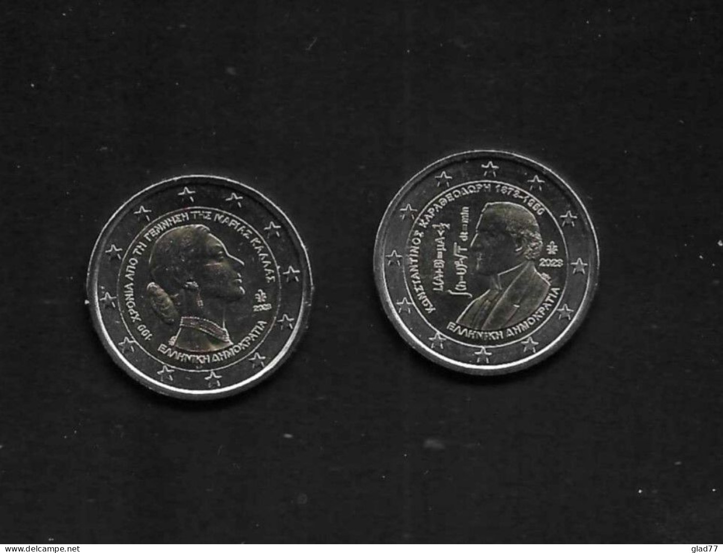 Lot  2 Commemorative  Coins 2 EURO 2023 (Maria Callas+K.Karatheodoris)  BUNC!! . Both In Capsules! - Griechenland