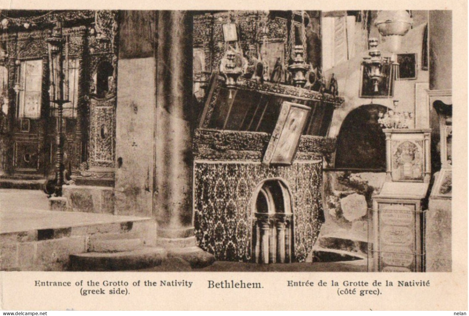 BETHLEHEM - ENTRANCE OF THE GROTTO OF THE NATIVITY - Palestine