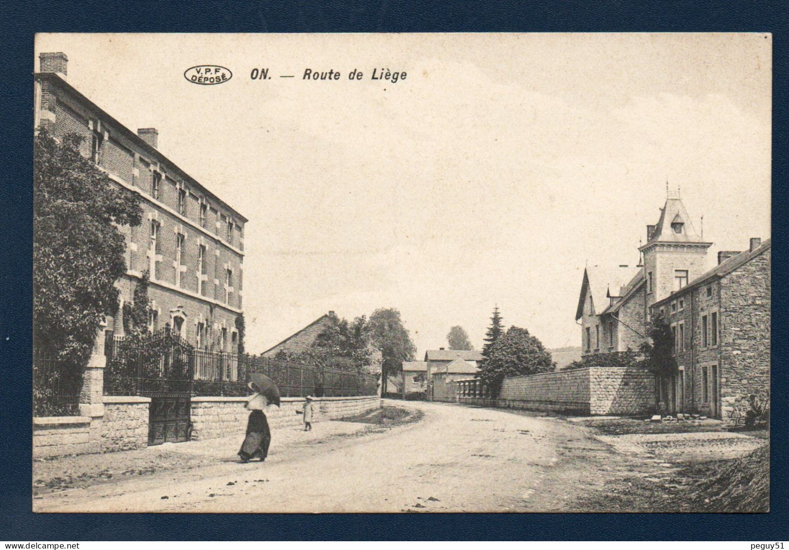 On ( Marche En Famenne). Route De Liège. 1911 - Marche-en-Famenne