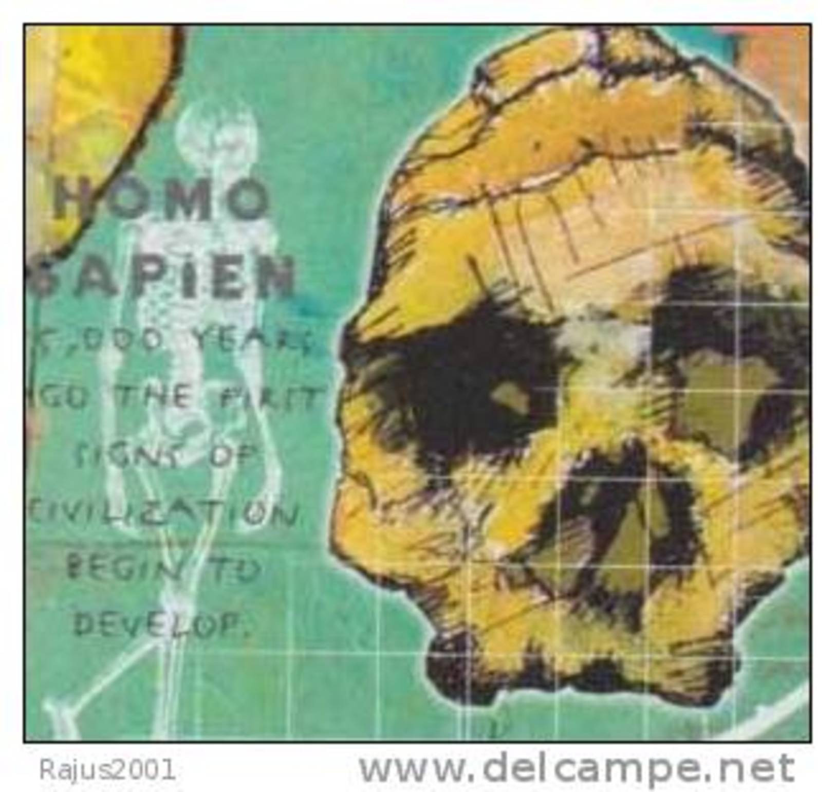 Homo Sapien, Sapiens, Skeleton, Skull, Archaeology, Graph, Chart, Widespread Species Of Primate, MNH Palau - Archéologie