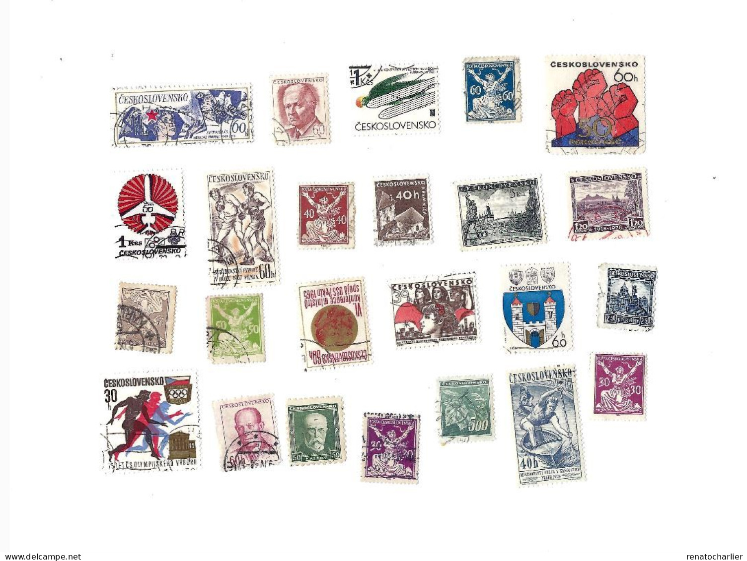 Collection De 95 Timbres Oblitérés. - Collections, Lots & Series