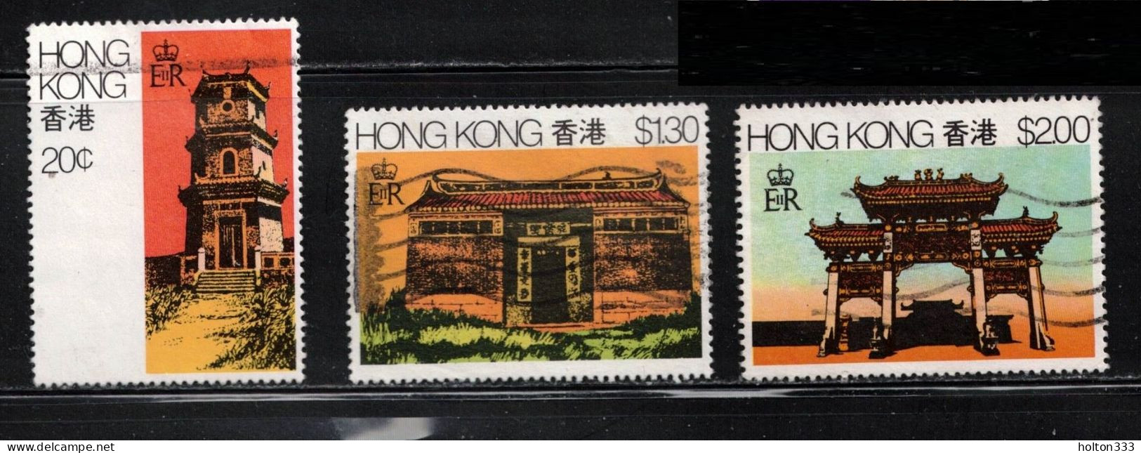 HONG KONG Scott # 361-3 Used - Old Buildings - Used Stamps