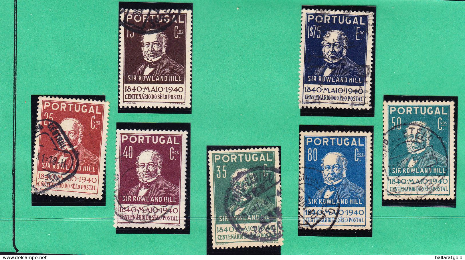 Portugal 1940 Rowland Hill Issues Not Set - Oblitérés