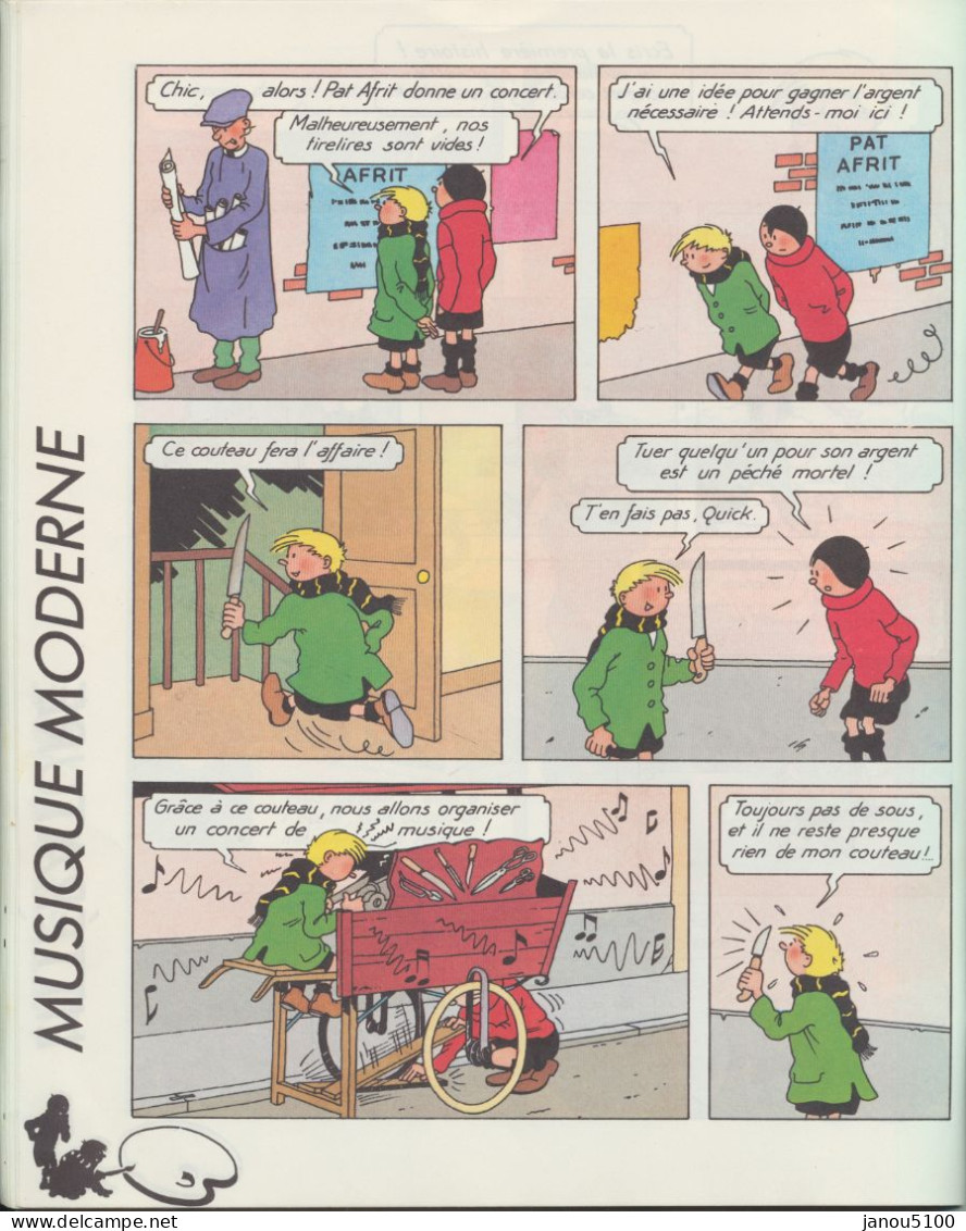 LIVRE  BD JUNIOR- CASTERMAN       " JOUEZ AVEC  QUICK & FLUPKE  "  - " LA VIE D'ARTISTE "        1988.