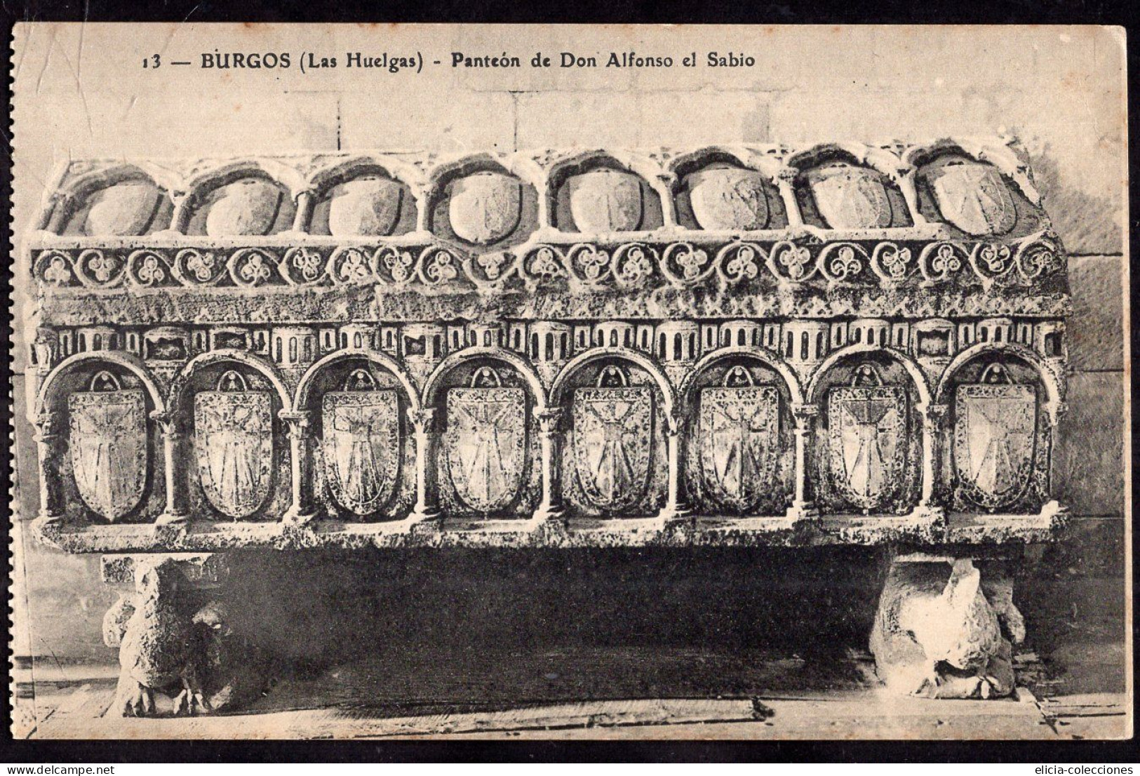 España - Circa 1920 - Postcard - Burgos - Las Huelgas - Don Alfonso "The Wise" Pantheon - Burgos