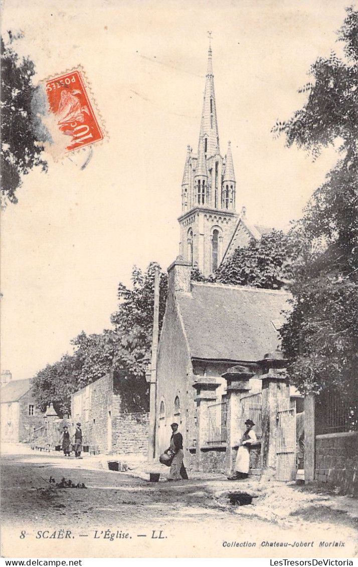 FRANCE - Scaer - L'eglise  - Animé - Collection Chateau Jobert - Carte Postale Ancienne - - Sonstige & Ohne Zuordnung