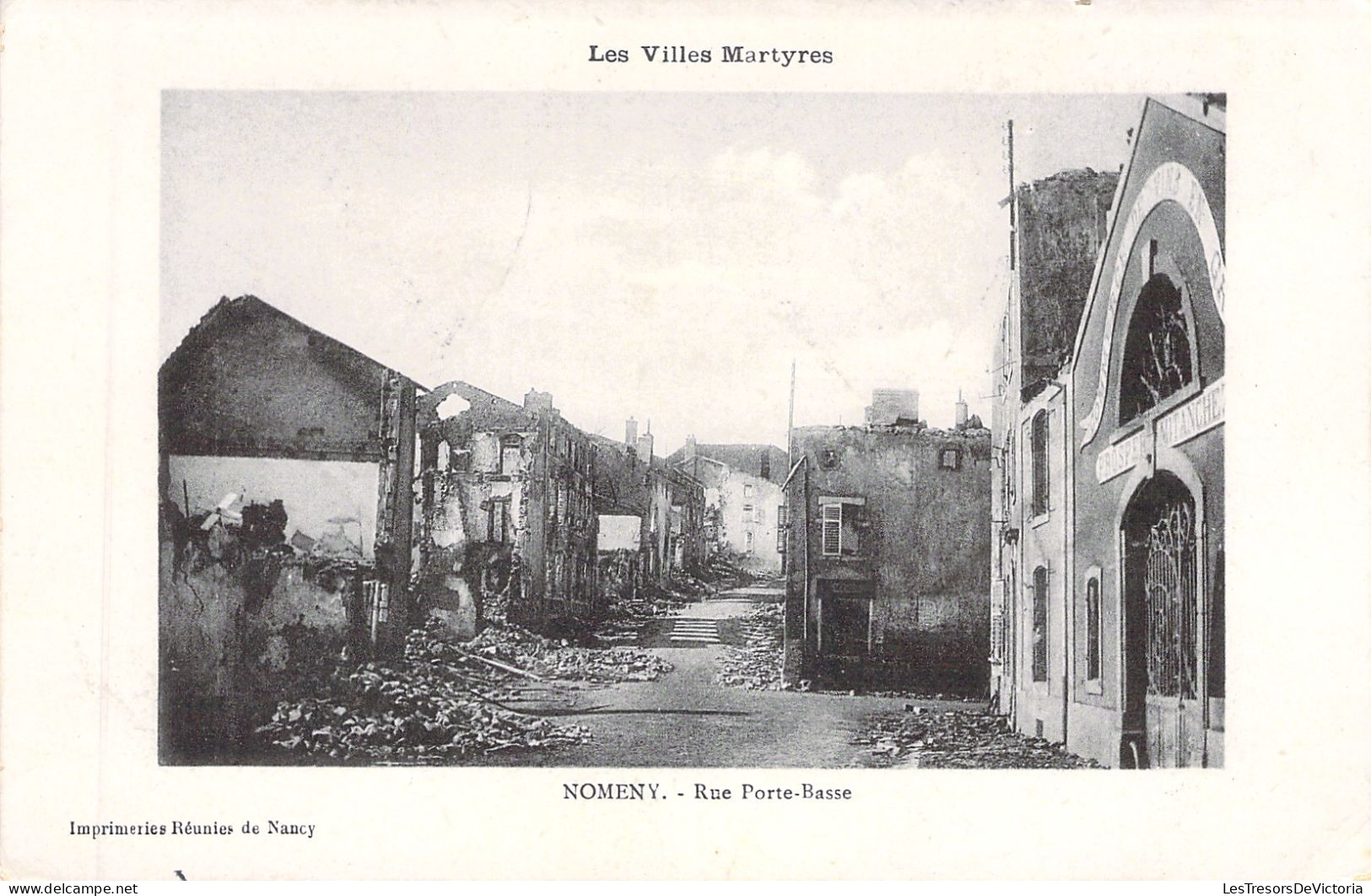 FRANCE - Nomeny - Rue Porte Basse - Les Villes Martyres - Carte Postale Ancienne - - Nomeny