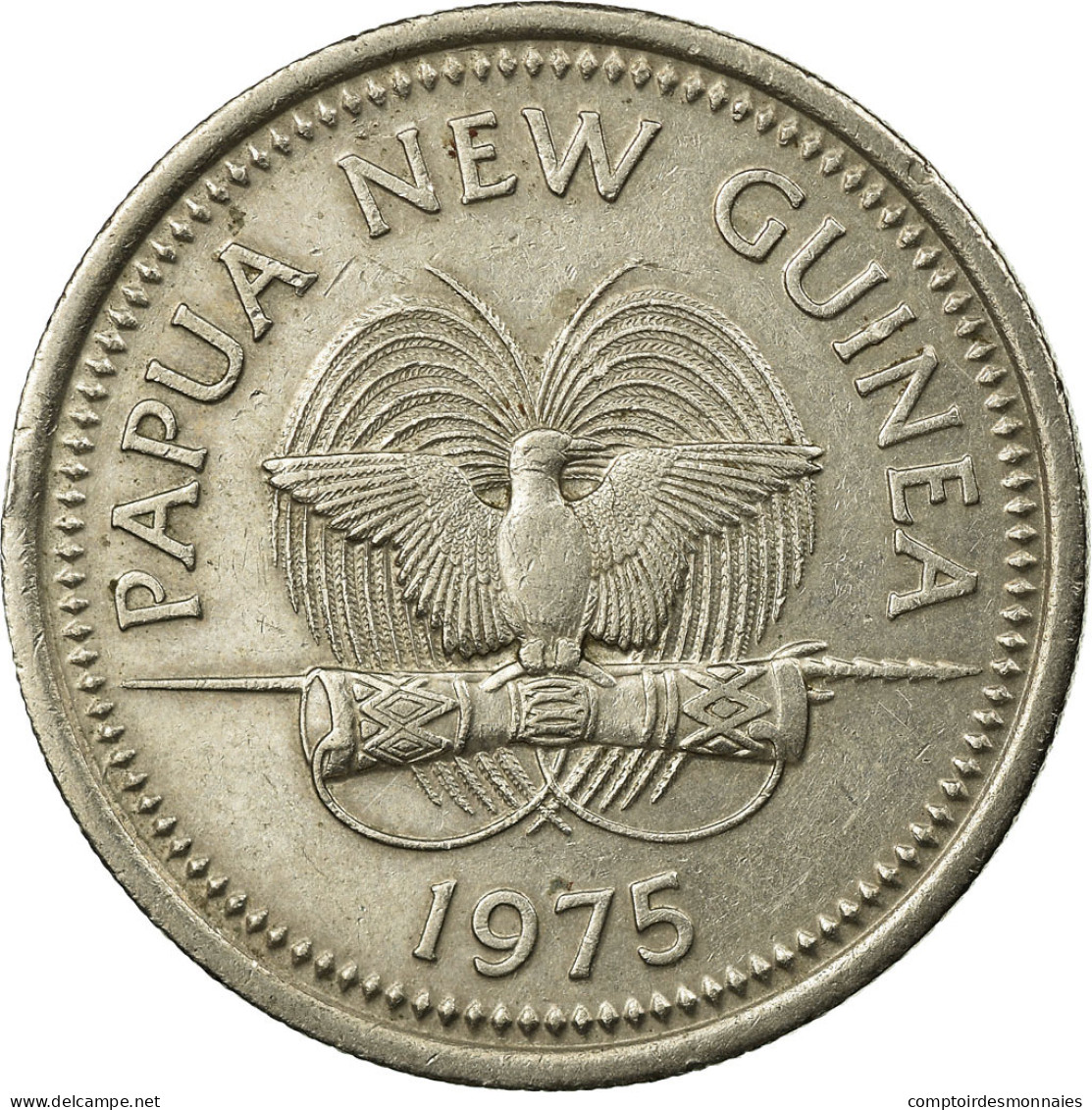 Monnaie, Papua New Guinea, 10 Toea, 1975, TTB, Copper-nickel, KM:4 - Papua-Neuguinea