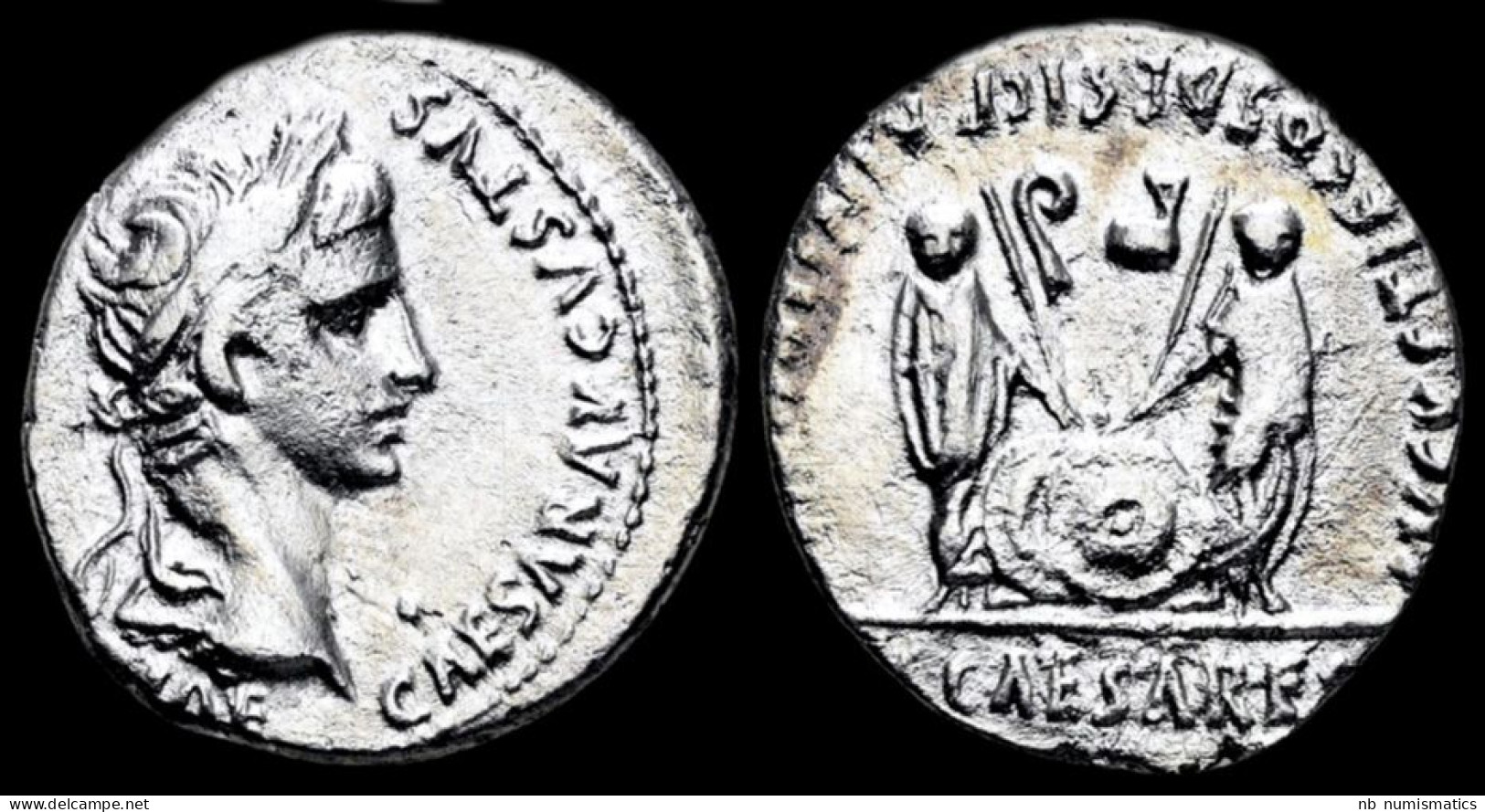 Augustus AR Denarius Gaius And Lucius - Les Julio-Claudiens (-27 à 69)