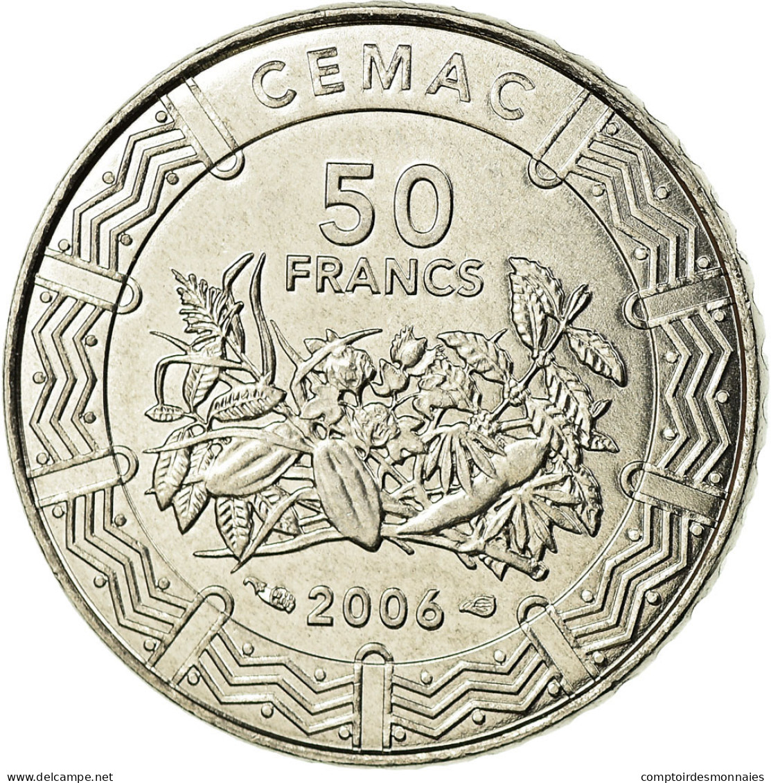 Monnaie, États De L'Afrique Centrale, 50 Francs, 2006, Paris, SPL, Stainless - Cameroon