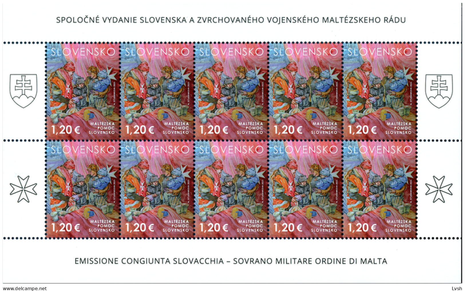 Slovakia - Sovereign Military Order Of Malta.2023.Volunteers To Help Ukraine.m/s  ** . - Blocks & Sheetlets