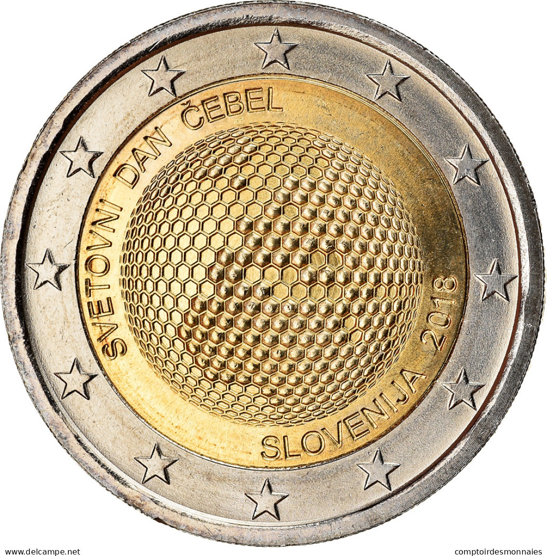 Slovénie, 2 Euro, Journée Mondiale Des Abeilles, 2018, SPL, Bi-Metallic - Slovénie