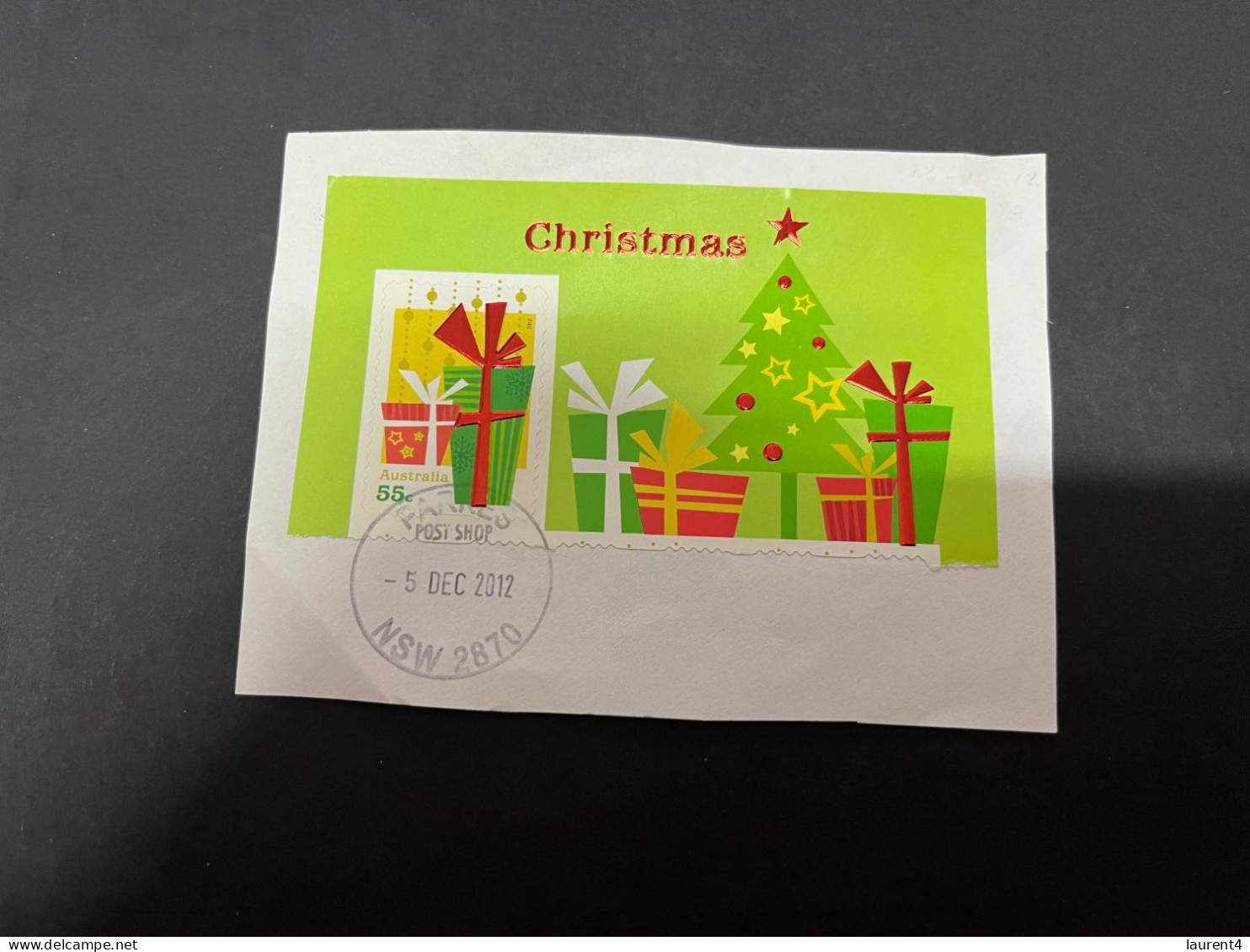 3-10-2023 (stamp) Australia - USED Partial Xmas Mini-sheet (2012) On Paper - Lettres & Documents