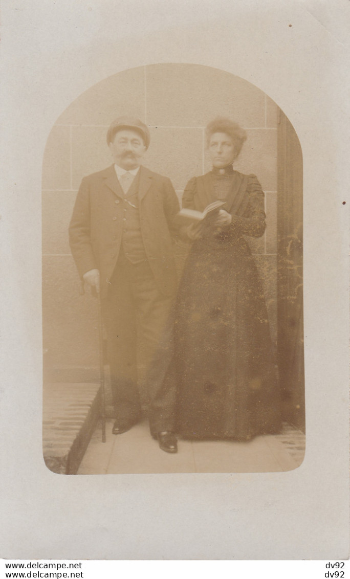 MANCHE OCTEVILLE COUPLE CARTE PHOTO - Octeville