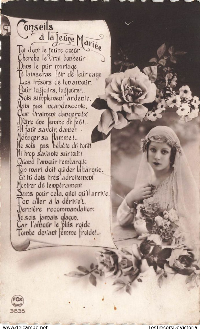 PHOTOGRAPHIE - Conseils à La Jeune Mariée - Carte Postale Ancienne - Fotografia