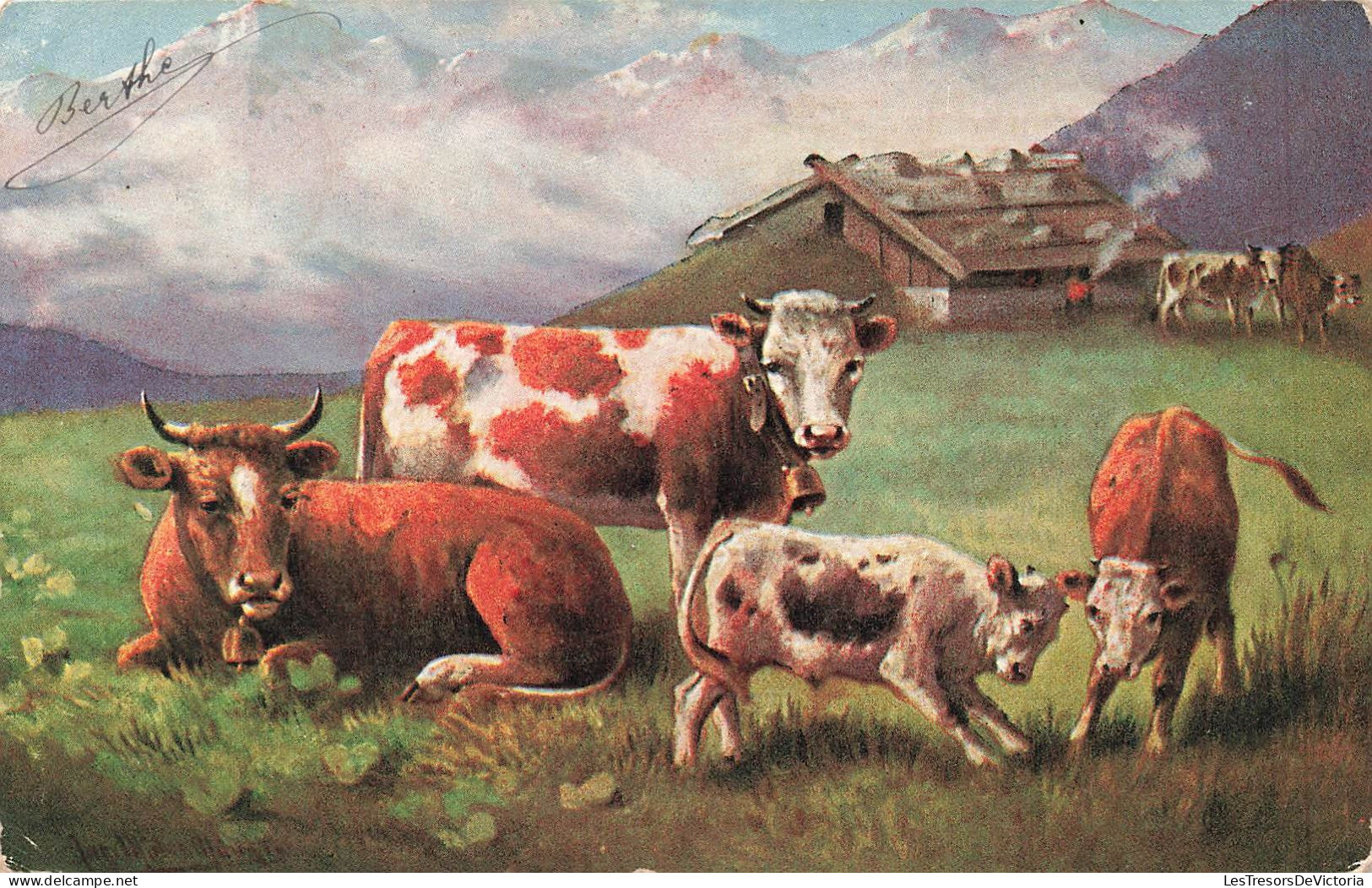 ARTS - Peintures Et Tableaux - Une Famille Bovine  - Carte Postale Ancienne - Malerei & Gemälde