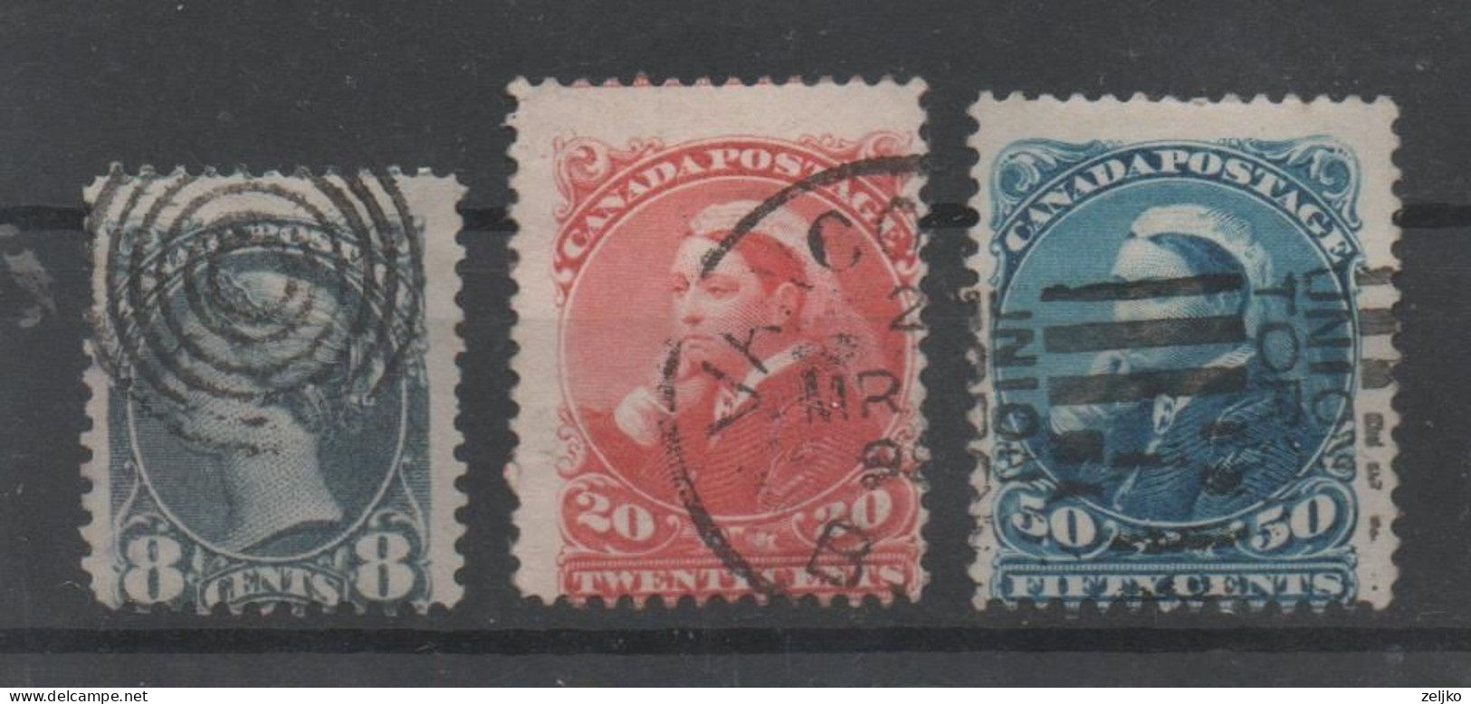 Canada, Used, 1893, Michel 35 - 37 - Andere & Zonder Classificatie