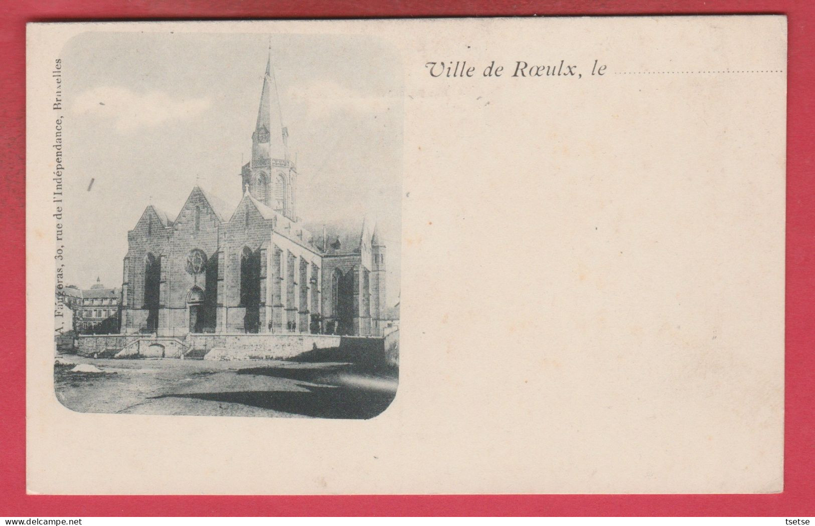 Ville De Roeulx  - Église Saint-Nicolas Du Rœulx ... Précurseur ( Voir Verso ) - Le Roeulx