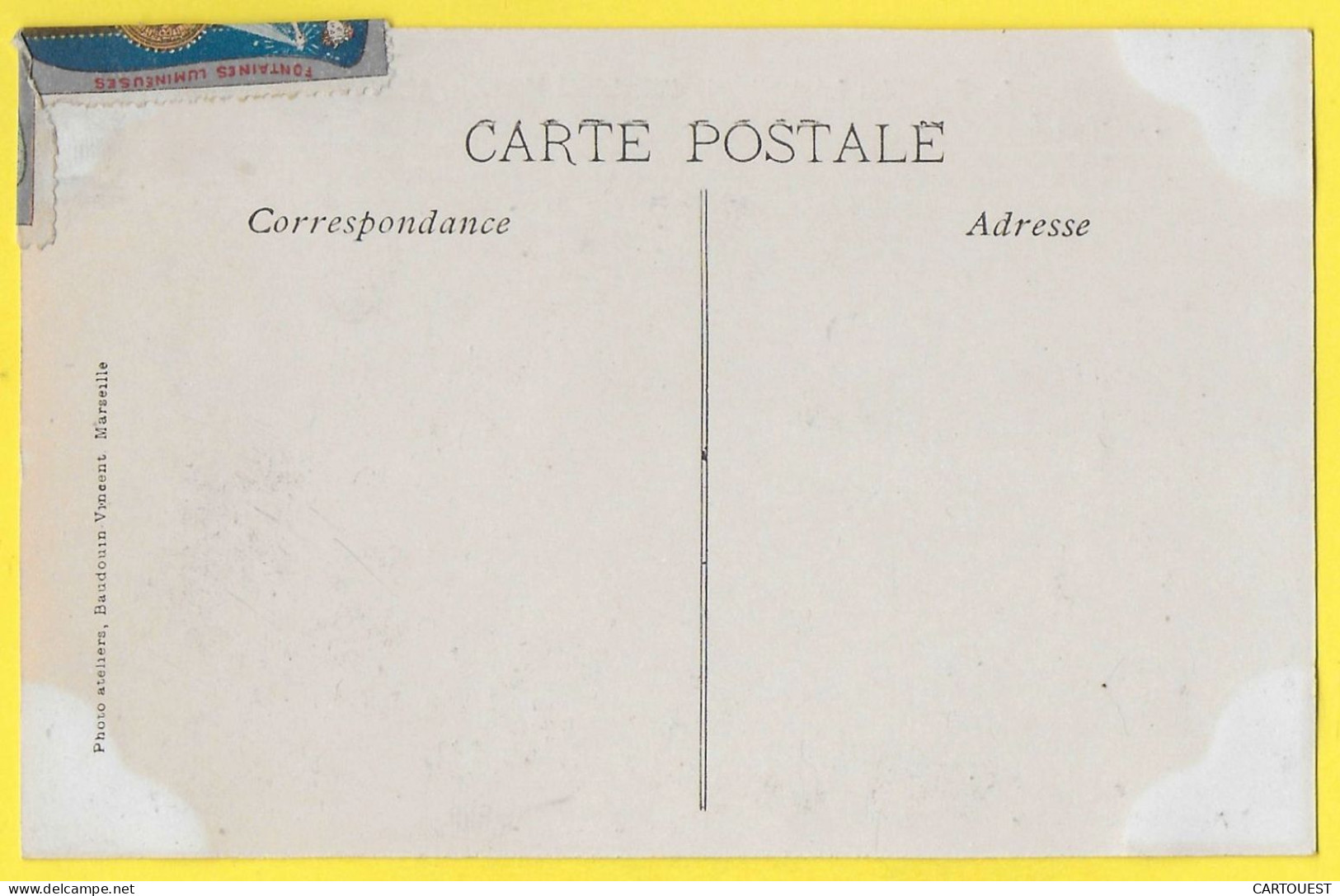 CPA MARSEILLE Exposition Internationale D'Electricité, Les Fontaines Lumineuses - Timbres - Electrical Trade Shows And Other