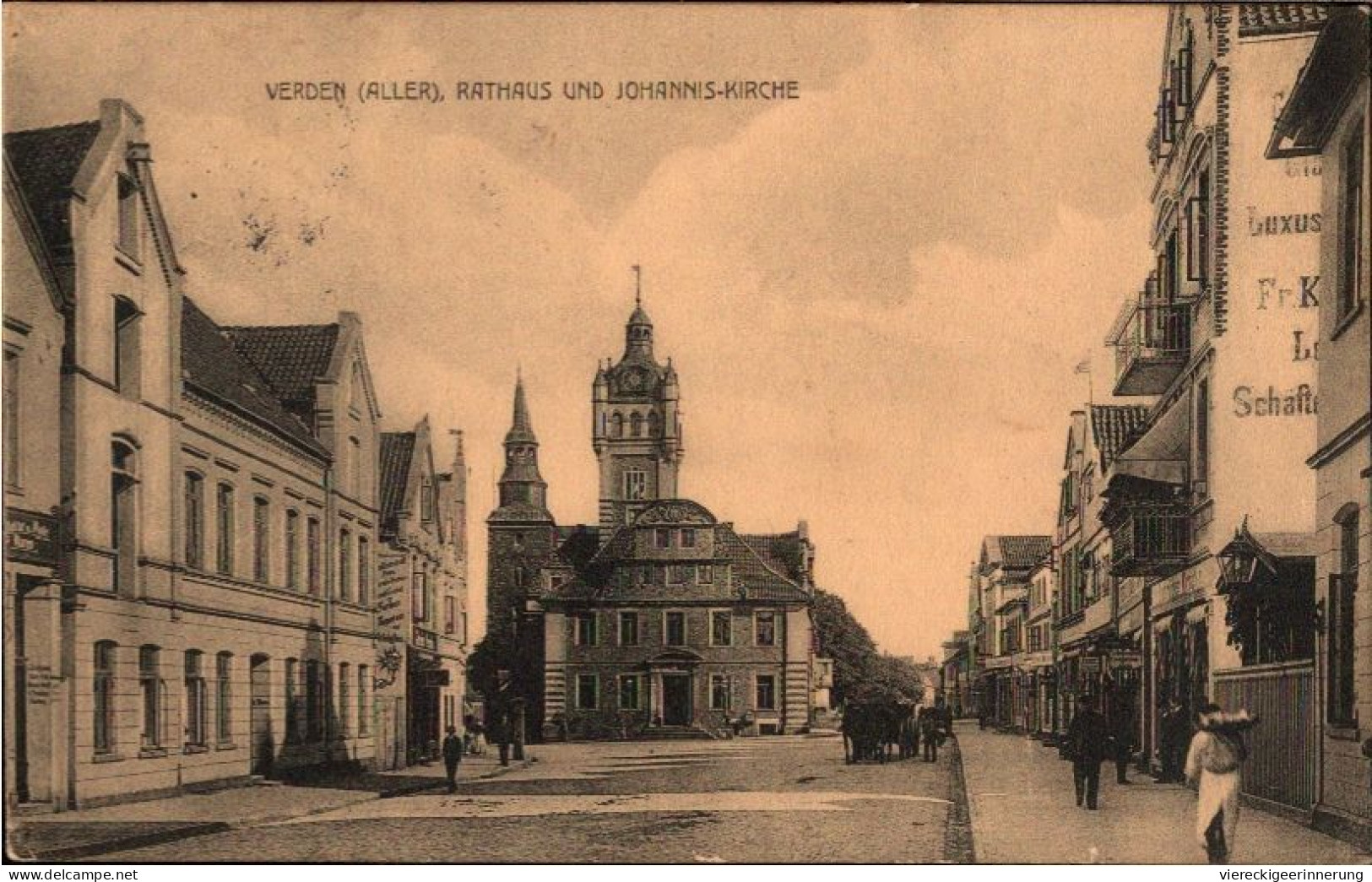 ! Alte Ansichtskarte, Verden A.d. Aller, Rathaus - Verden