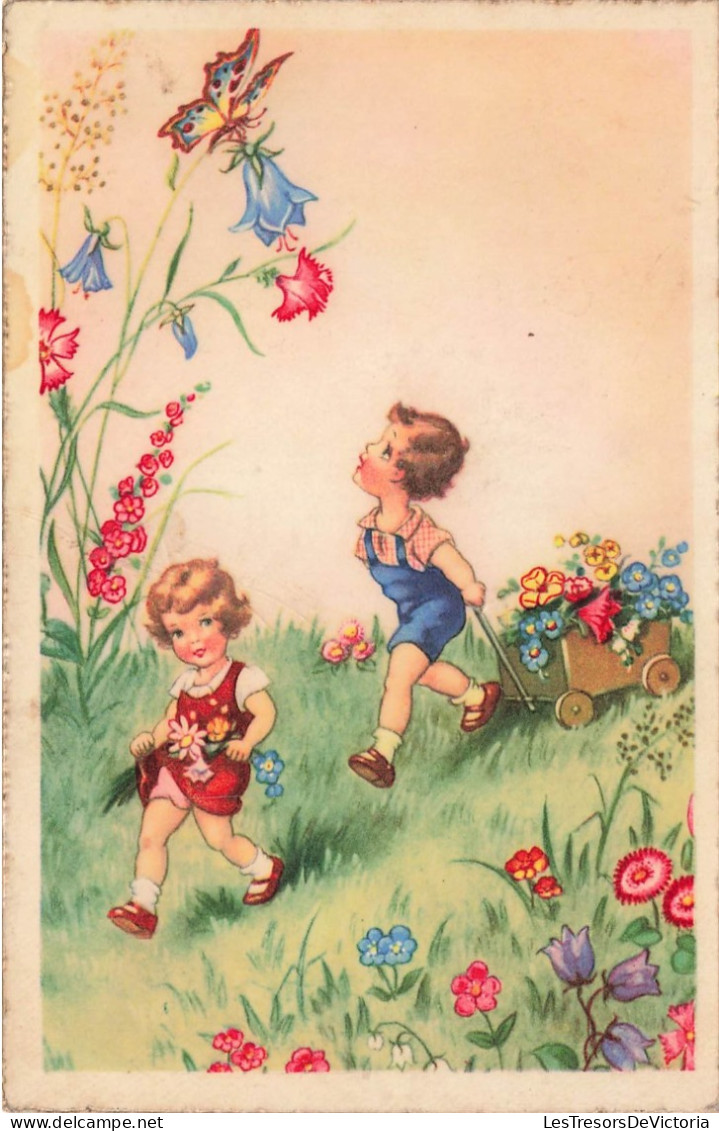 ILLUSTRATEURS - Des Enfant Jouant Dans Le Jardin - Colorisé - Carte Postale Ancienne - Other & Unclassified