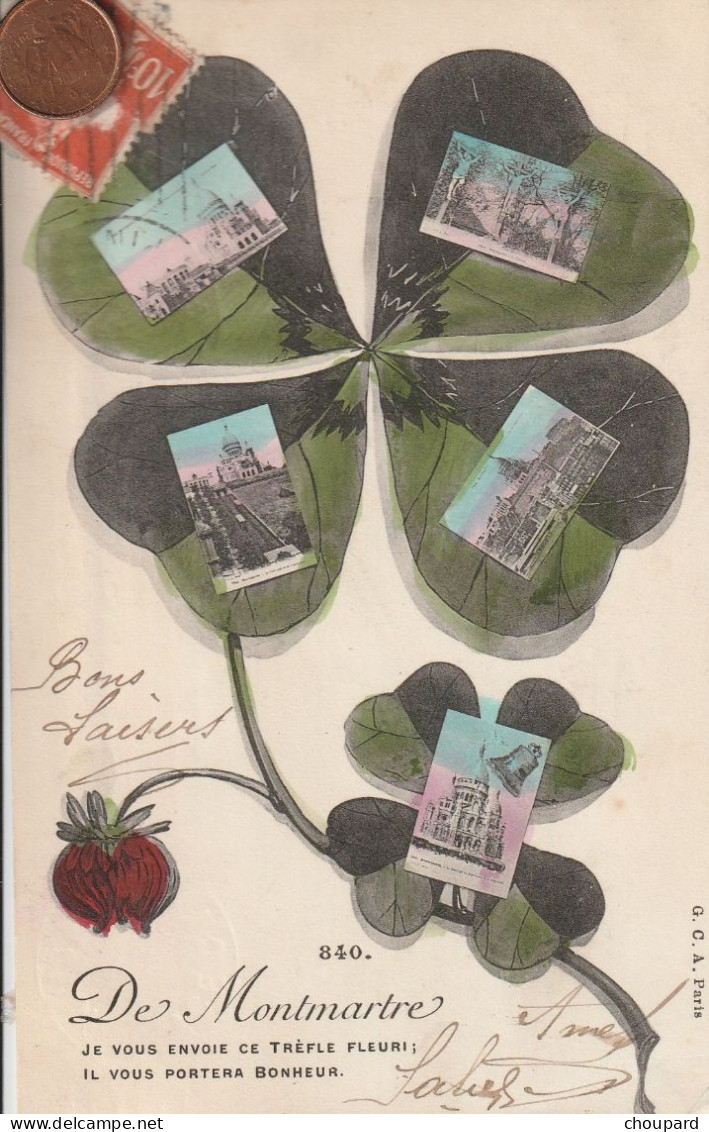 Carte Postale Ancienne  De Montmartre  Je Vous Envoie Ce Trèfle ...... - Sonstige & Ohne Zuordnung
