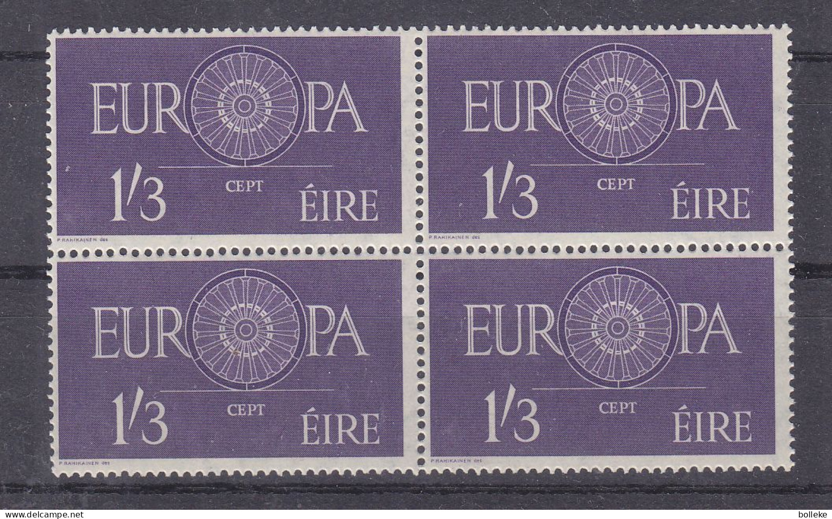 Irlande - Yvert 147 ** - Europa 1960 En Bloc De 4 - Valeur 170 € ++ - Covers & Documents