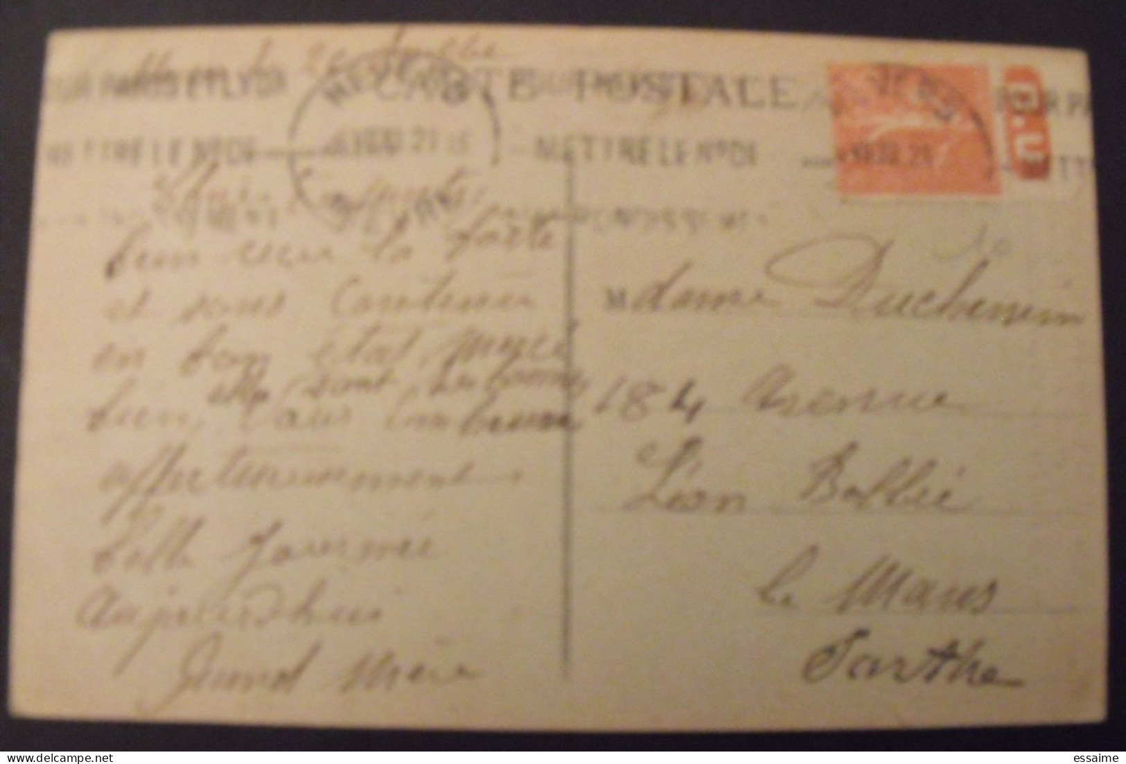 Carte Postale Soeurs De La Charité De Nevers + Timbre Pub Publicitaire Semeuse 199. D.U.. Publicité Carnet Réclame. - Brieven En Documenten