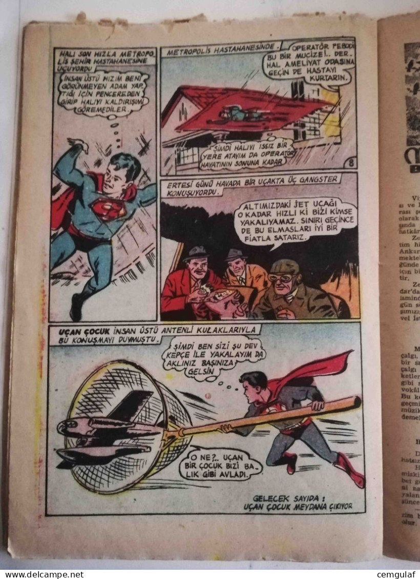 SUPERBOY Turkish Edition- Çocuk Haftası Sayı 79/ 1959 (THE MAGAZINE INCLUDES BUCK ROGERS AND SUPER BOY COMICS.) - Cómic Traducidos