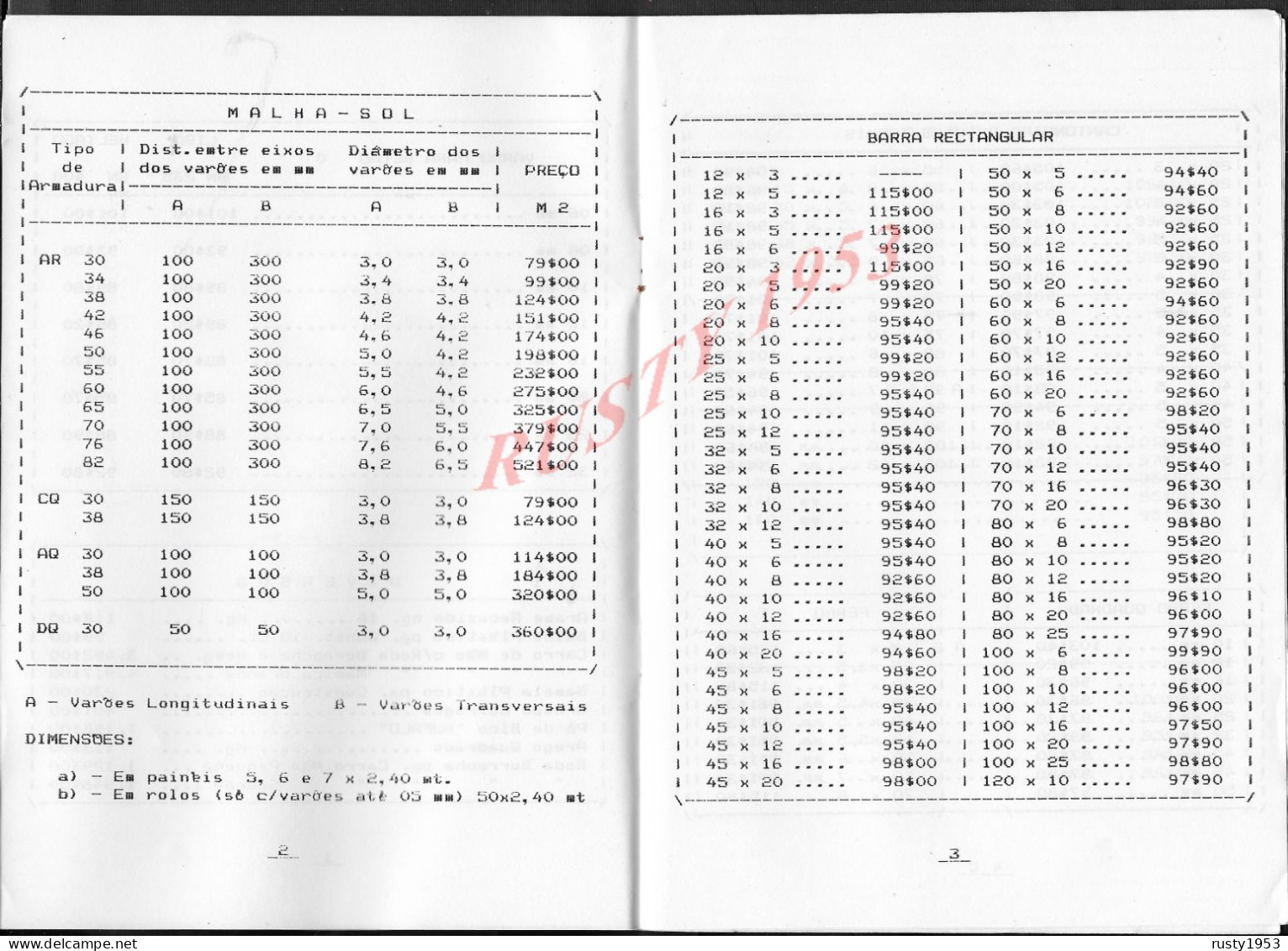 PORTUGAL DEPLIANT PUBLICITAIRE ILLUSTRÉE DE GL GOMES LOUREIRO MAIA VENTE DE FERRO FER PREGOS & CLOU ETC TARIFS 12 PAGES - Portugal