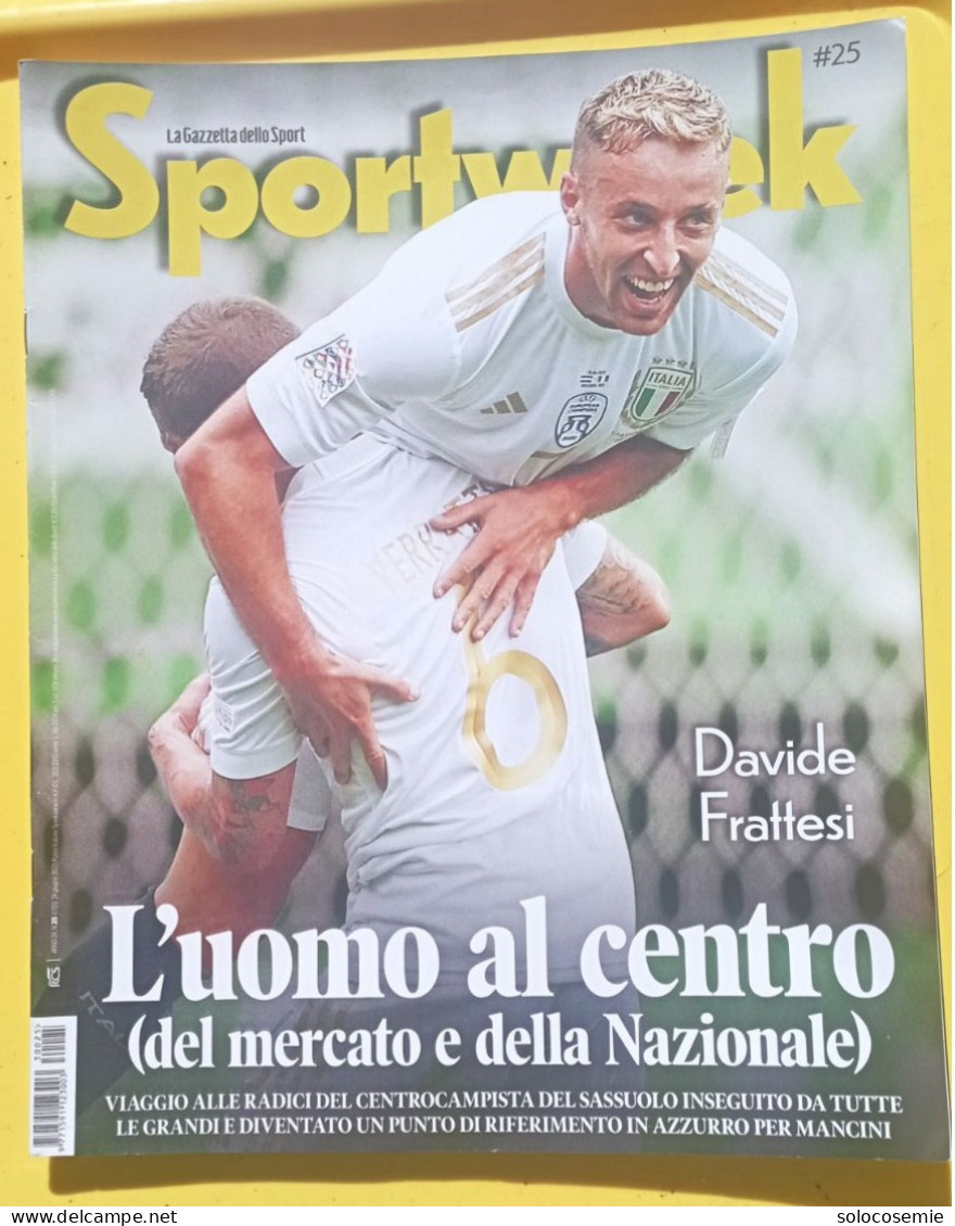 SPORTweek # 25 -2023 - In Copertina  Davide Frattesi ( Nazionale Italia - Inter) - Sports