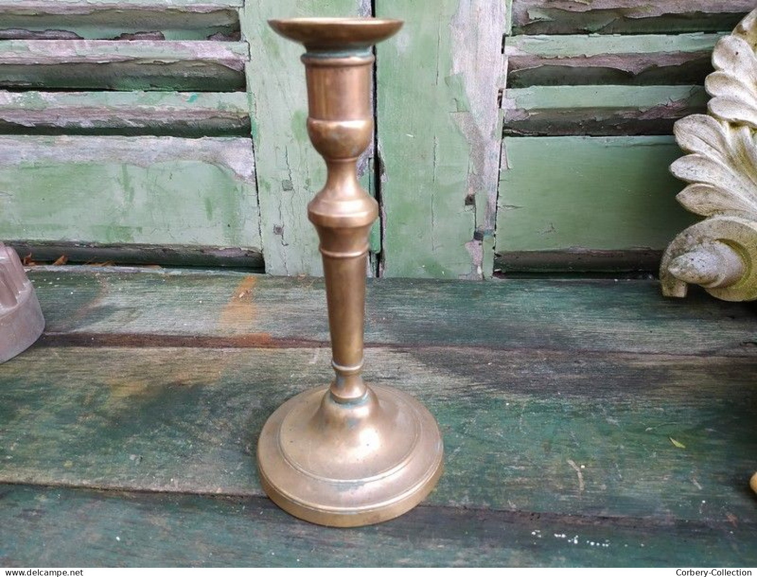 Ancien Bougeoir Bronze XIXème Louis Philippe Candlestick - Candeleros, Candelabros Y Palmatorias