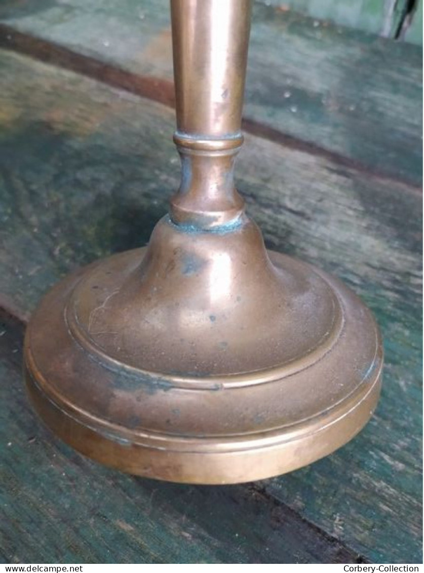 Ancien Bougeoir Bronze XIXème Louis Philippe Candlestick