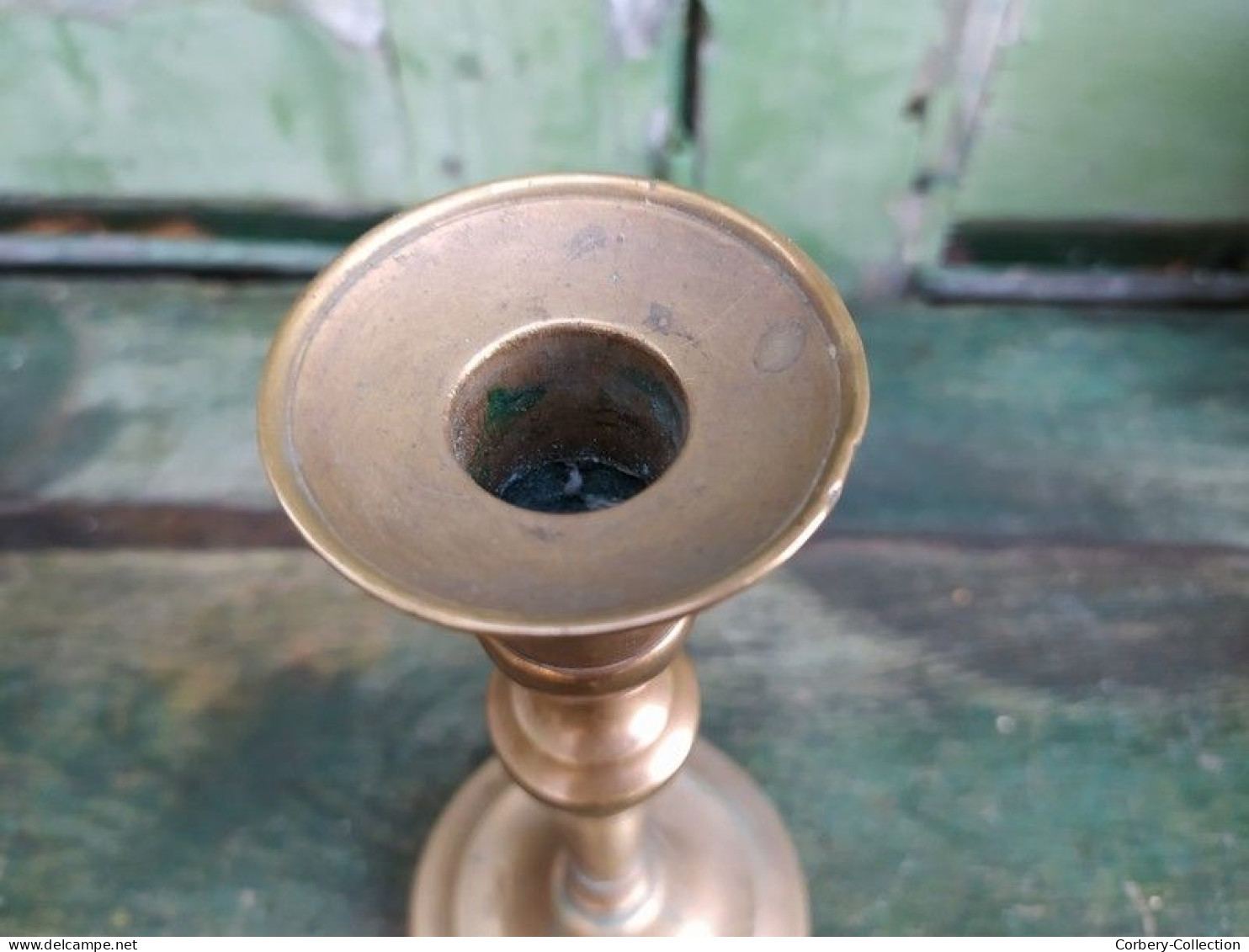 Ancien Bougeoir Bronze XIXème Louis Philippe Candlestick