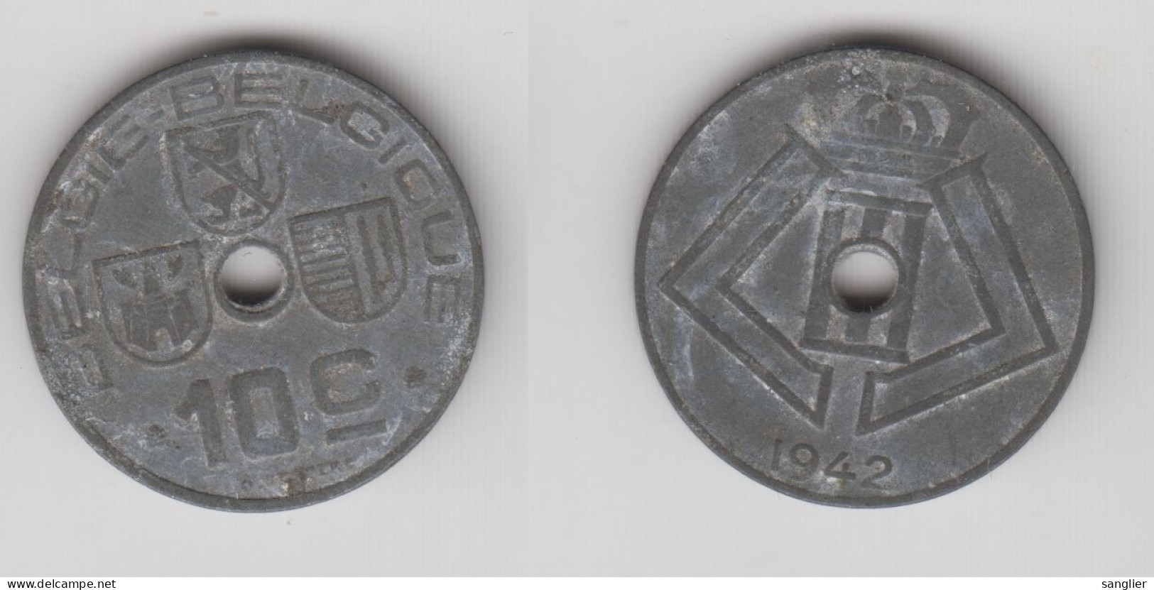 BELGIQUE 10 C 1942 - FL/FR - 10 Cents