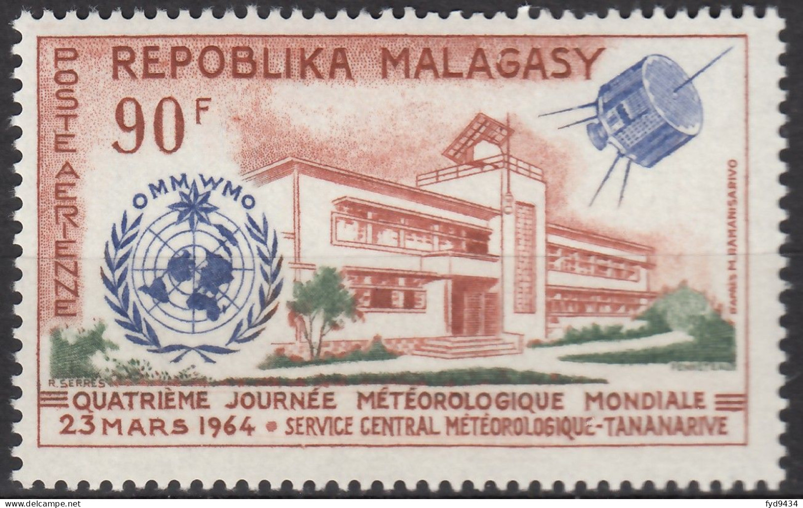 PA N° 95 De Madagascar - X X - ( E 601 ) - Journée Mondiale De La Météorologie - Climat & Météorologie