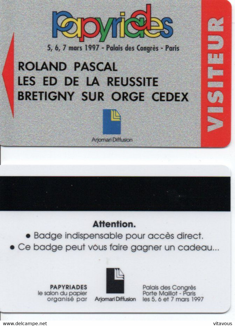 PAPYRIADES Le Salon Du Papier Carte Salon Magnétique  Card Karte TBE (salon  59) - Tarjetas De Salones Y Demostraciones