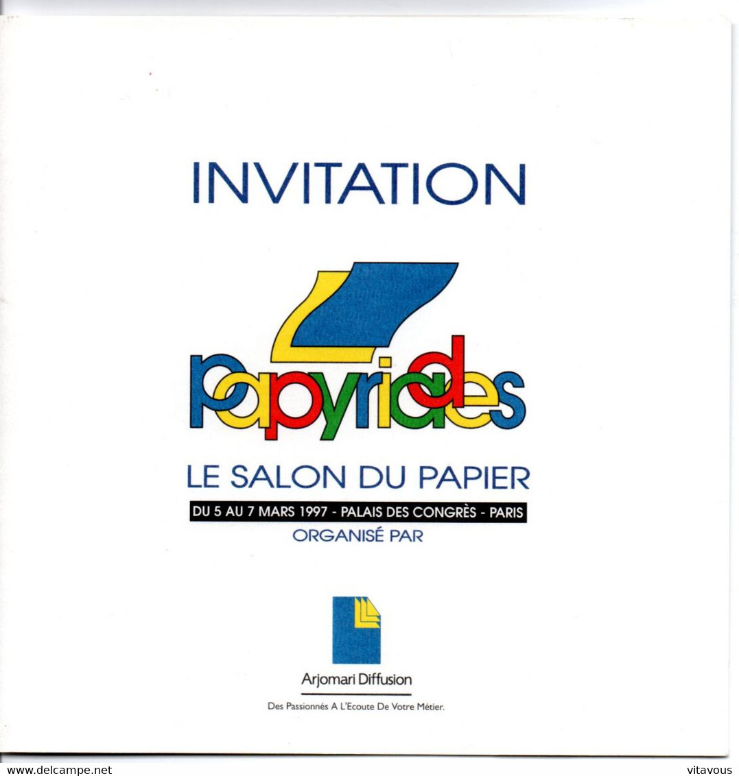 PAPYRIADES Le Salon Du Papier Carte Salon Magnétique  Card Karte TBE (salon  59) - Cartes De Salon Et Démonstration