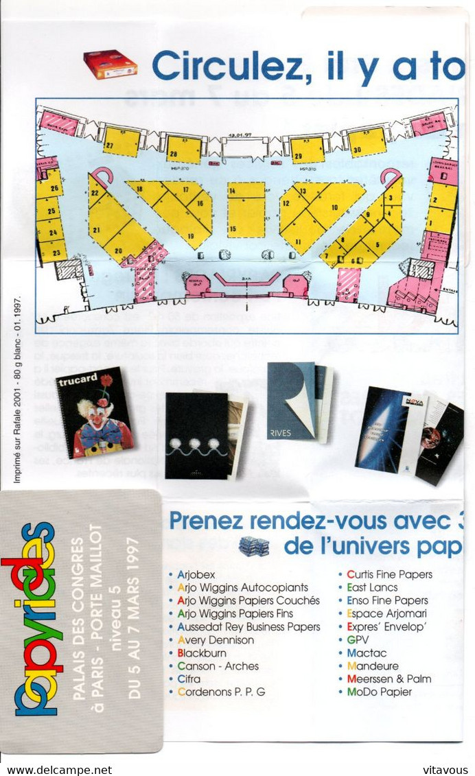 PAPYRIADES Le Salon Du Papier Carte Salon Magnétique  Card Karte TBE (salon  59) - Tarjetas De Salones Y Demostraciones