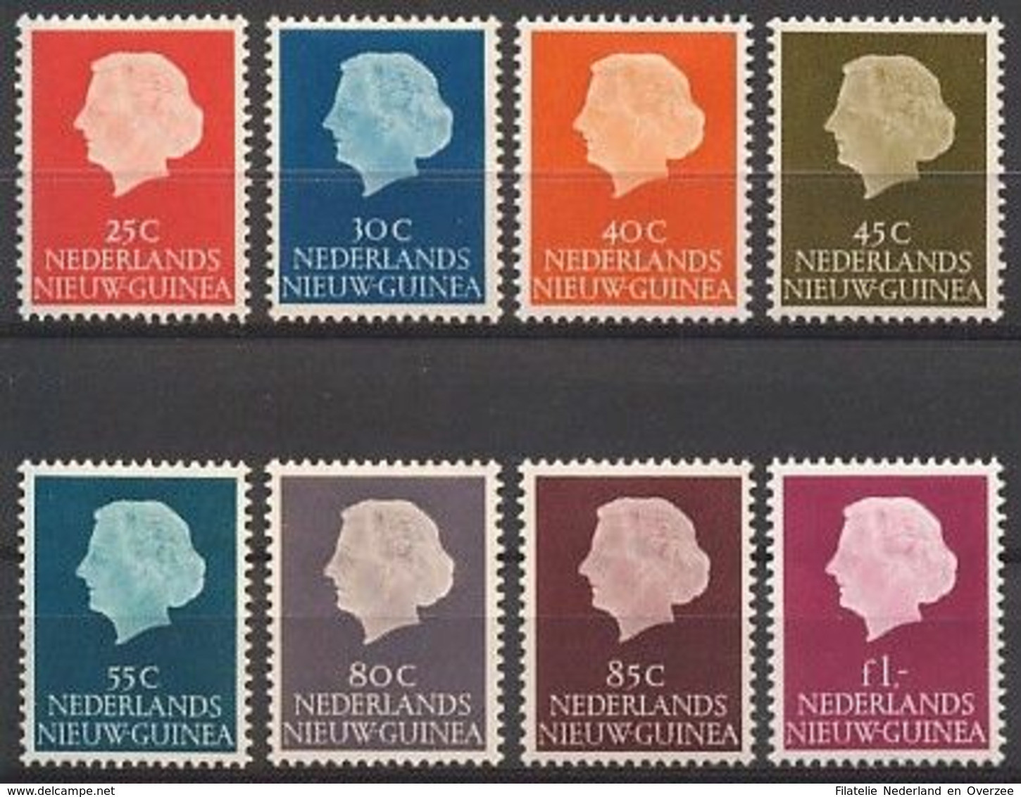 Nederlands Nieuw Guinea NVPH Nr 30/37 Postfris/MNH Koningin Juliana 1954-1960 - Nederlands Nieuw-Guinea