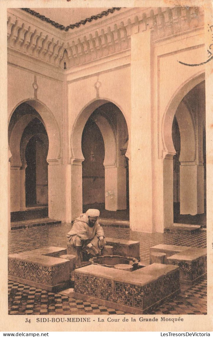 PHOTOGRAPHIE - Si Bou Medine - La Cour De La Grande Mosquée - Carte Postale Ancienne - Fotografie